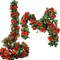 5 Pcs Flower Spring Garland Artificial Rose Floral Garland Flower Vine with Flowers Garlands Decorations Floral Decor (Red)